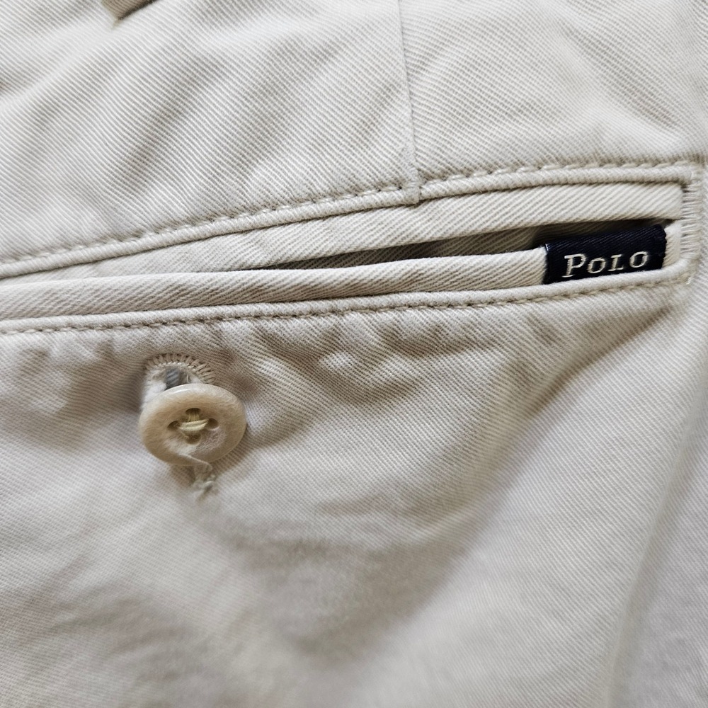 Polo Ralph Lauren Stretch Custom Fit Beige Chino Pants Men's Size 32x30 - Picture 5 of 12